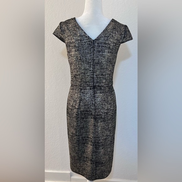 Betsey Johnson NWOT Textured Knit Black Foil Dress Size 8 - Picture 6 of 12